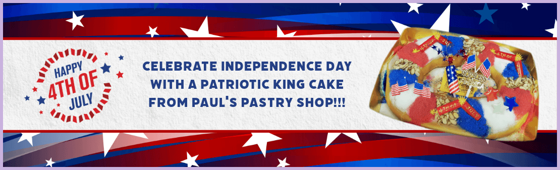 Image of a 4th of July king cake